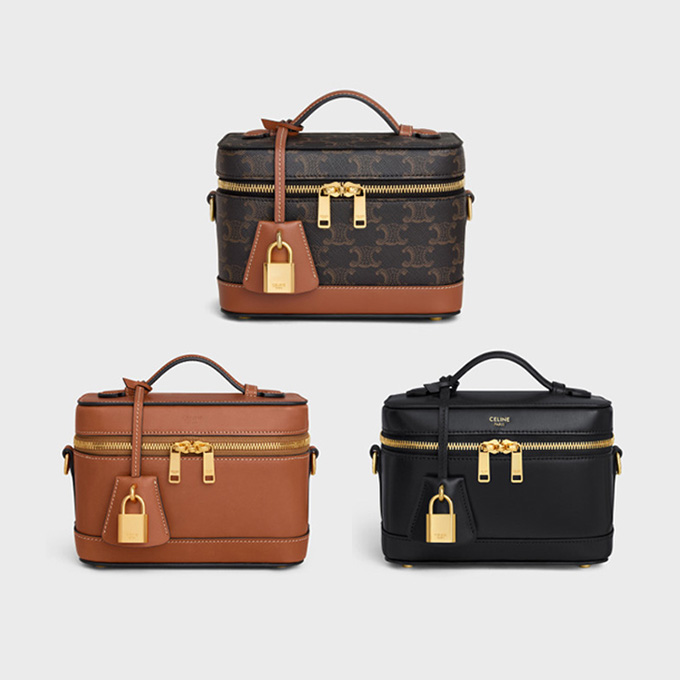 celine triomphe canvas vanity box bag